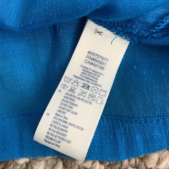 Forever 21 Blue Sleeveless Button Down Tank Top - Picture 2 of 5